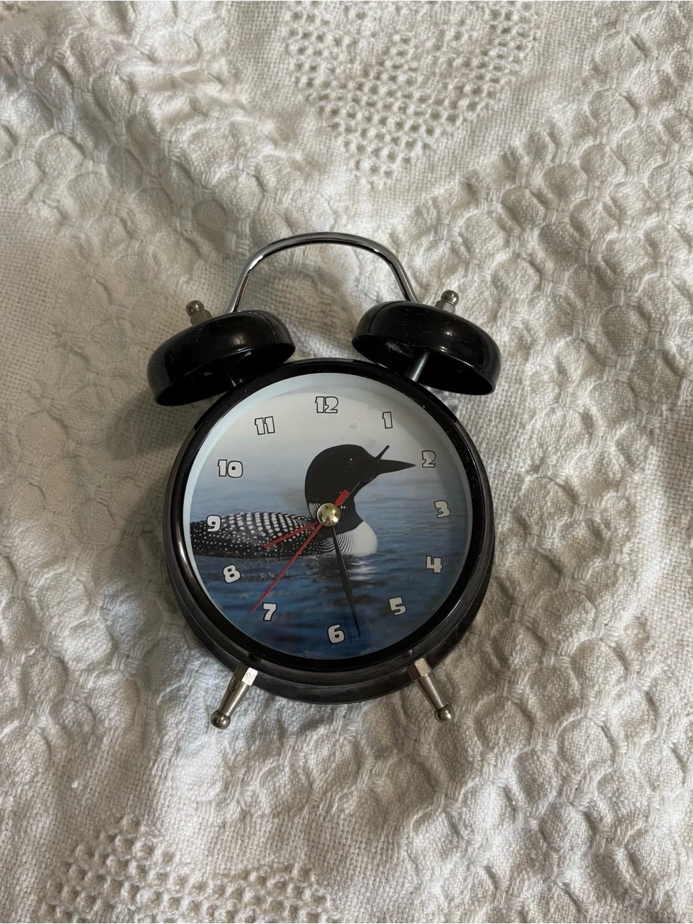 Vintage Black Loon Themed Alarm Clock - Decorative Home Decor